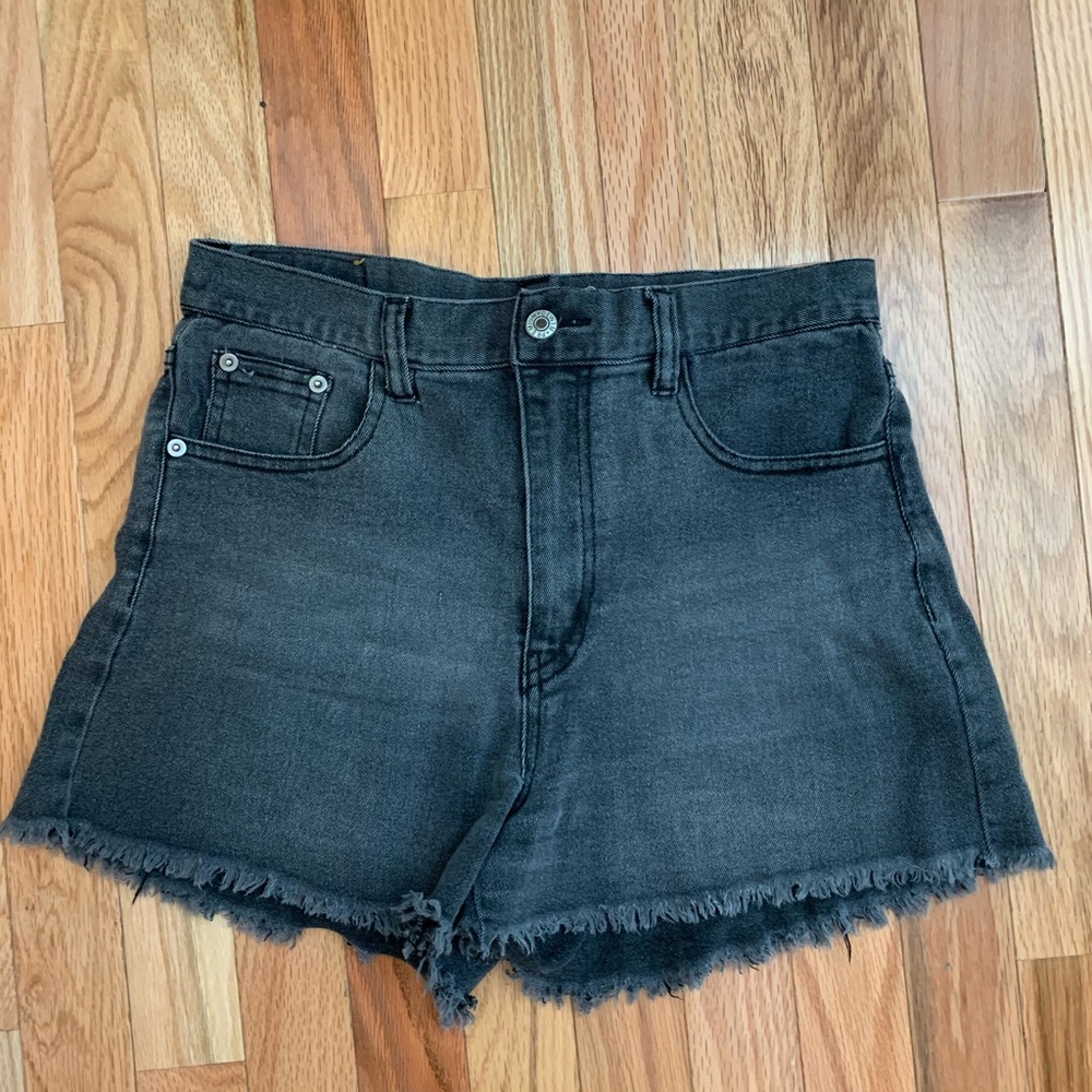 Black jean shorts